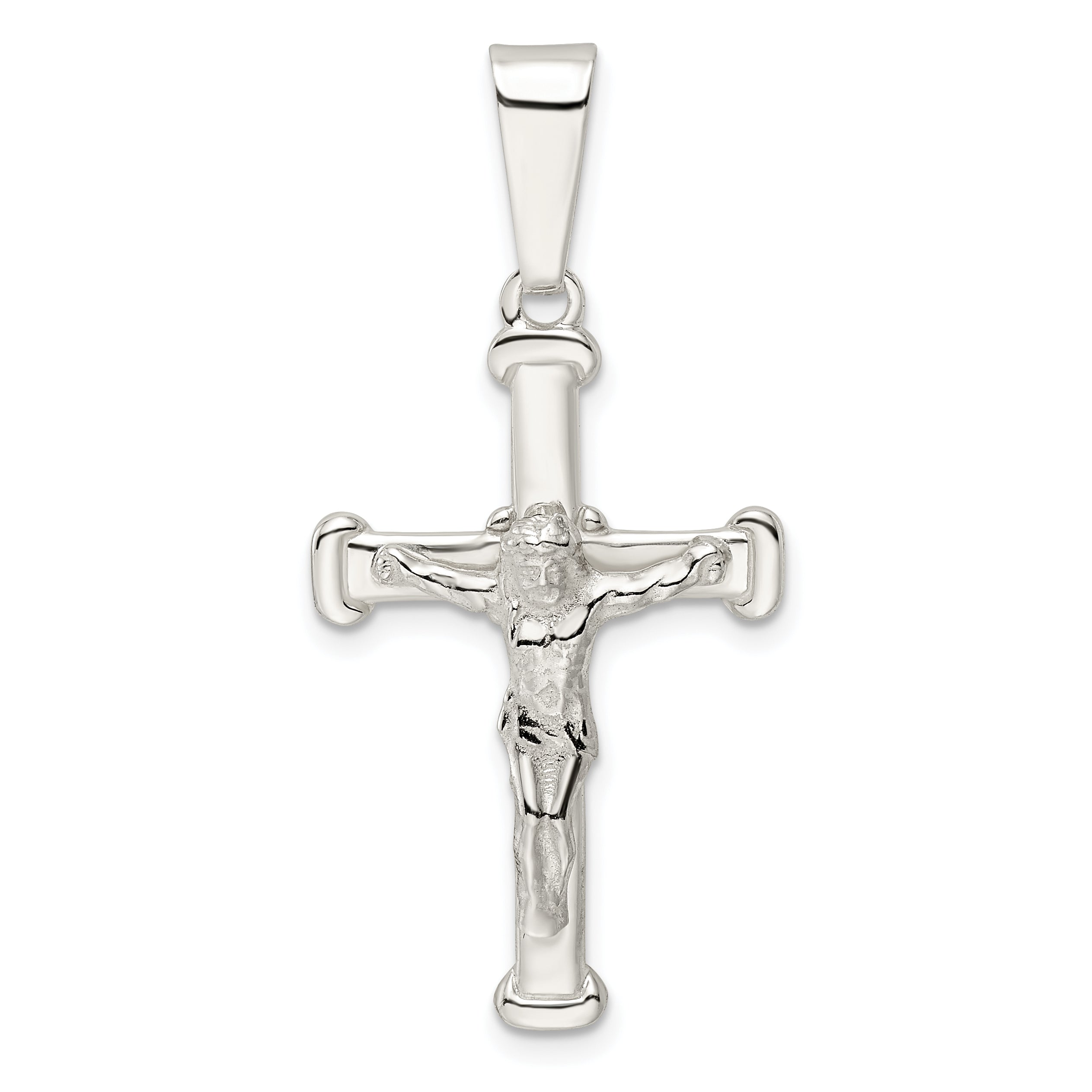 Sterling Silver Polished Crucifix Pendant Main image