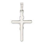 Sterling Silver Polished Crucifix Pendant