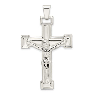 Crucifix Pendant in Sterling Silver, 58mm - Sophia Jewelers