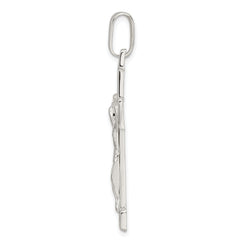 Sterling Silver Polished Crucifix Pendant