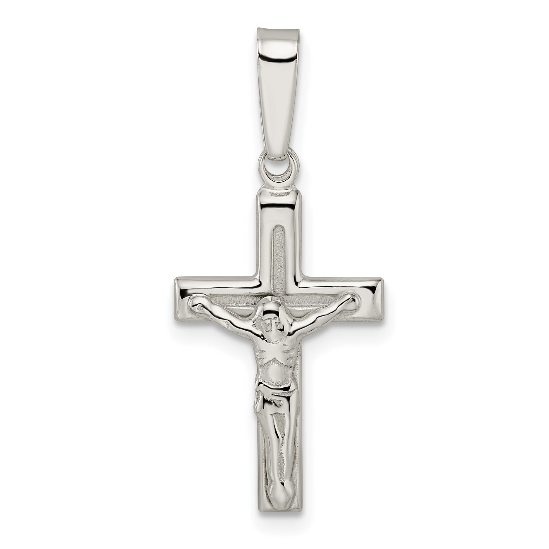 Sterling Silver Polished Crucifix Pendant Main image