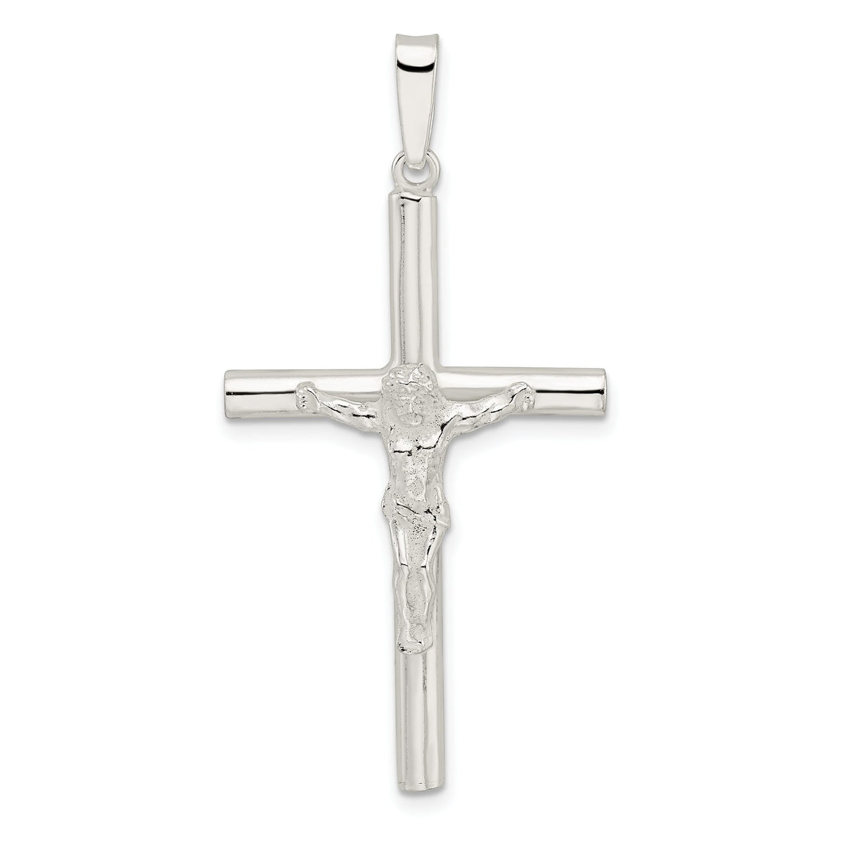 Large Crucifix Pendant in Sterling Silver, 47mm - Sophia Jewelers Main image