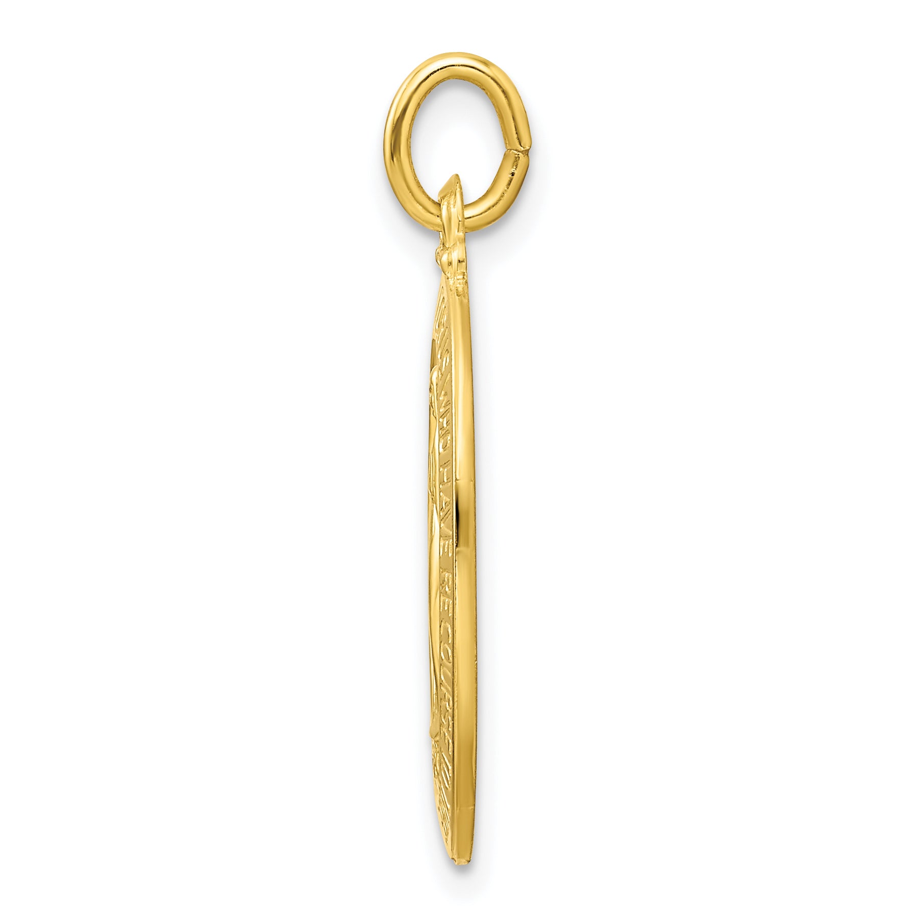 Sterling Silver Gold-tone Polished Solid Miraculous Medal Pendant
