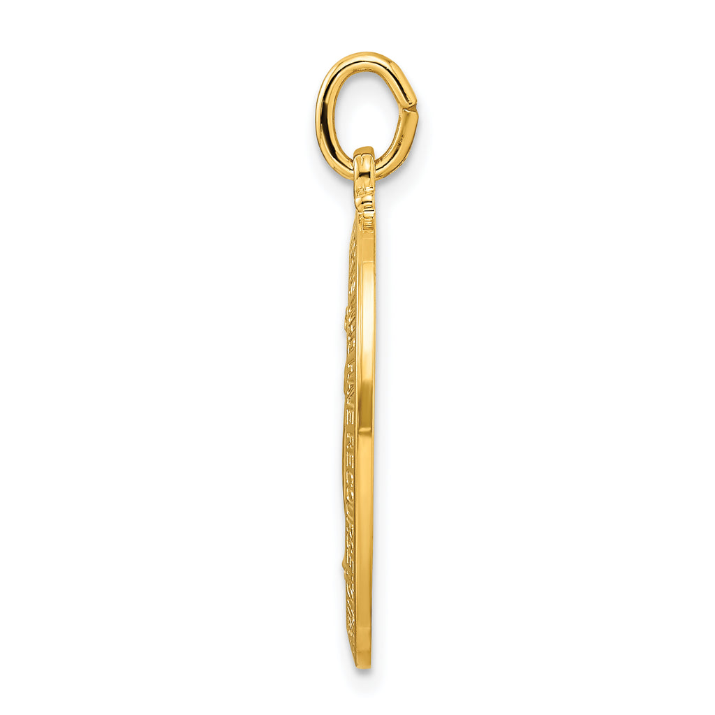 Sterling Silver Gold-tone Polished Solid Miraculous Medal Pendant