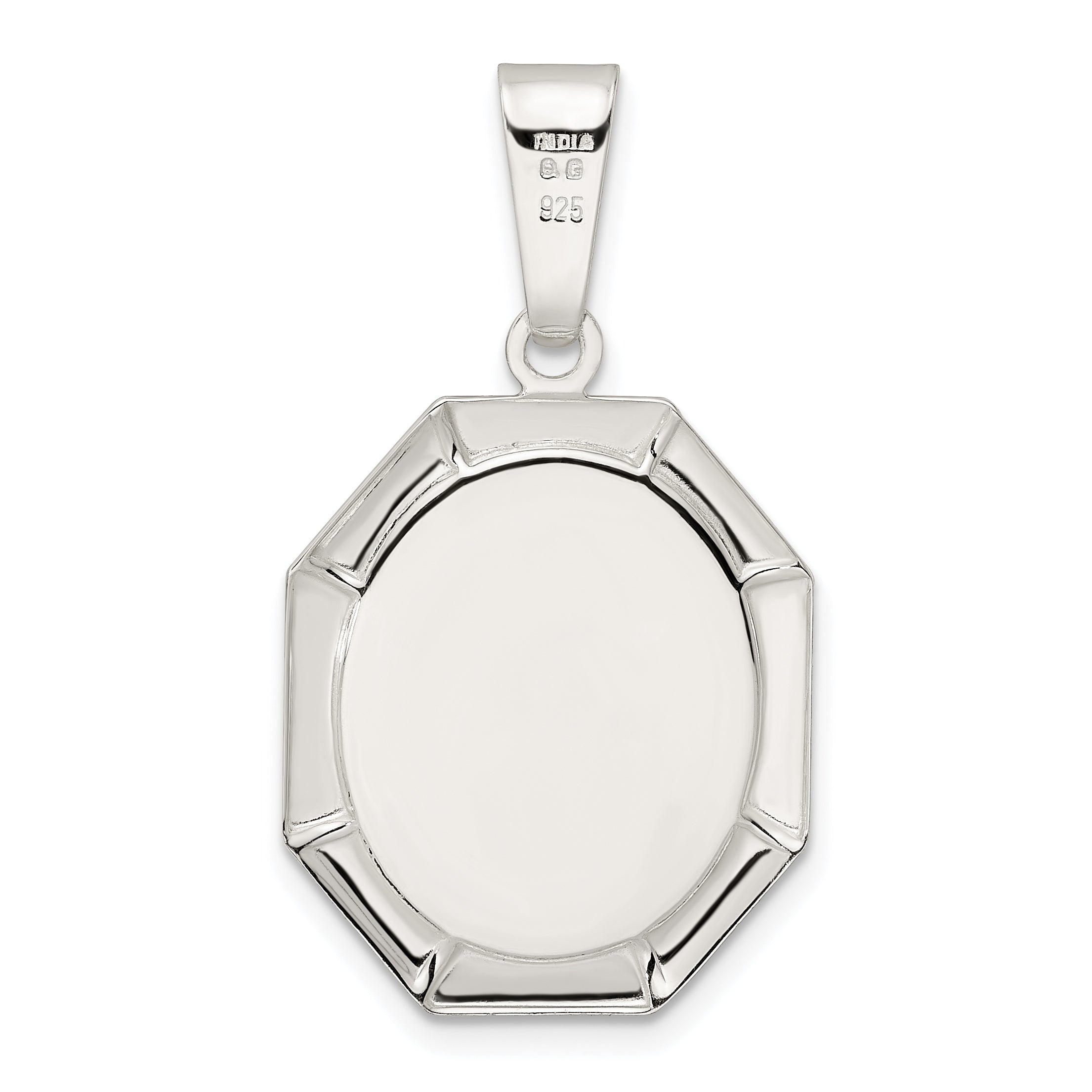 Sterling Silver Satin Madonna Pendant