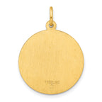 Sterling Silver Gold-tone Polished Solid Saint Christopher Medal Pendant