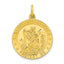 Sterling Silver Gold-tone Polished Solid Saint Christopher Medal Pendant