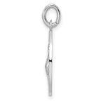 Sterling Silver Rhodium-plated Polished Solid Saint Francis Pendant