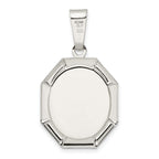 Sterling Silver Rhodium-plated Satin Raphael Angel Pendant