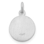 Sterling Silver Polished plated Solid 1st Holy Communion Pendant