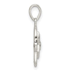 Sterling Silver Polished Chai in Star of David Hamsa Pendant