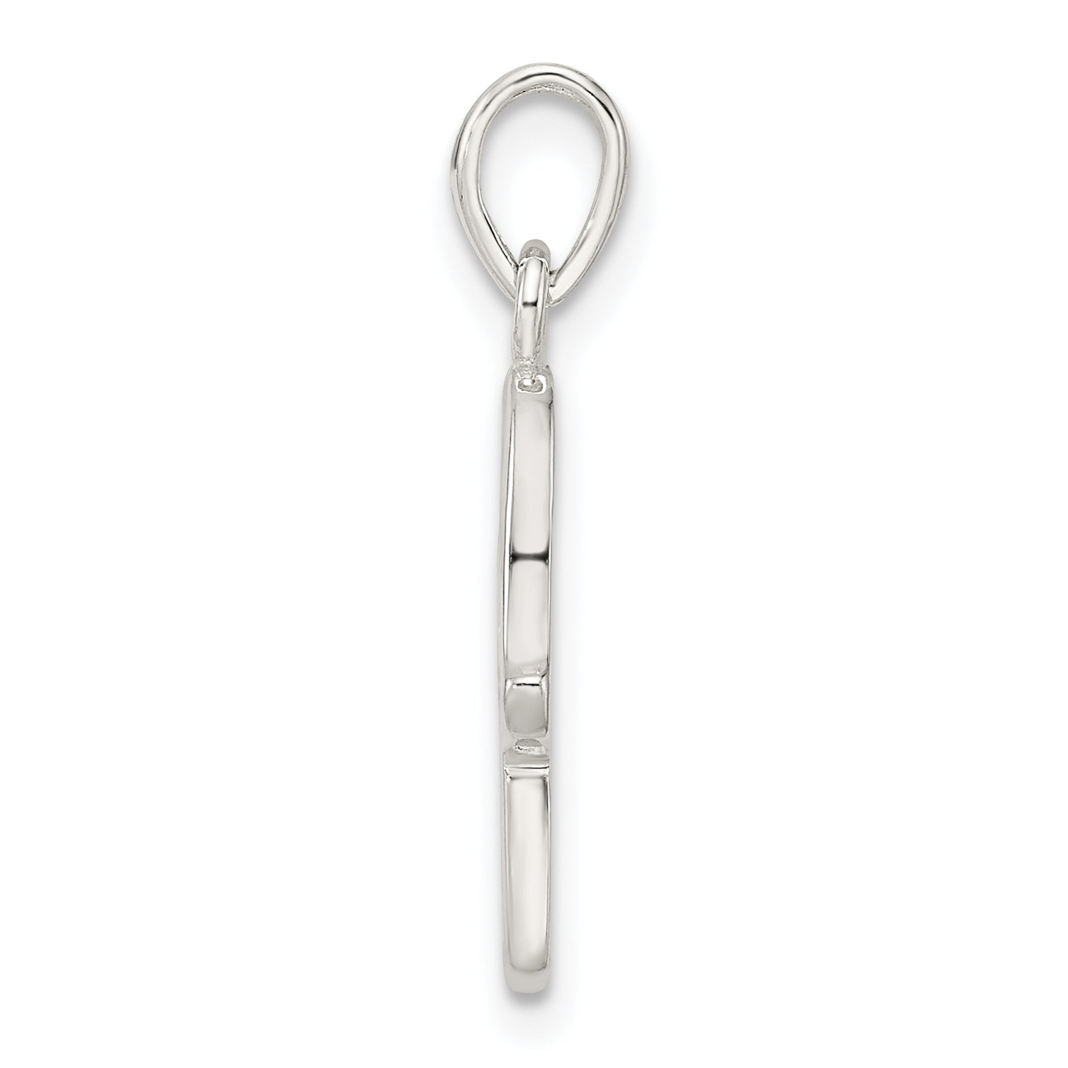 Sterling Silver Polished Chamseh w/Star of David Pendant