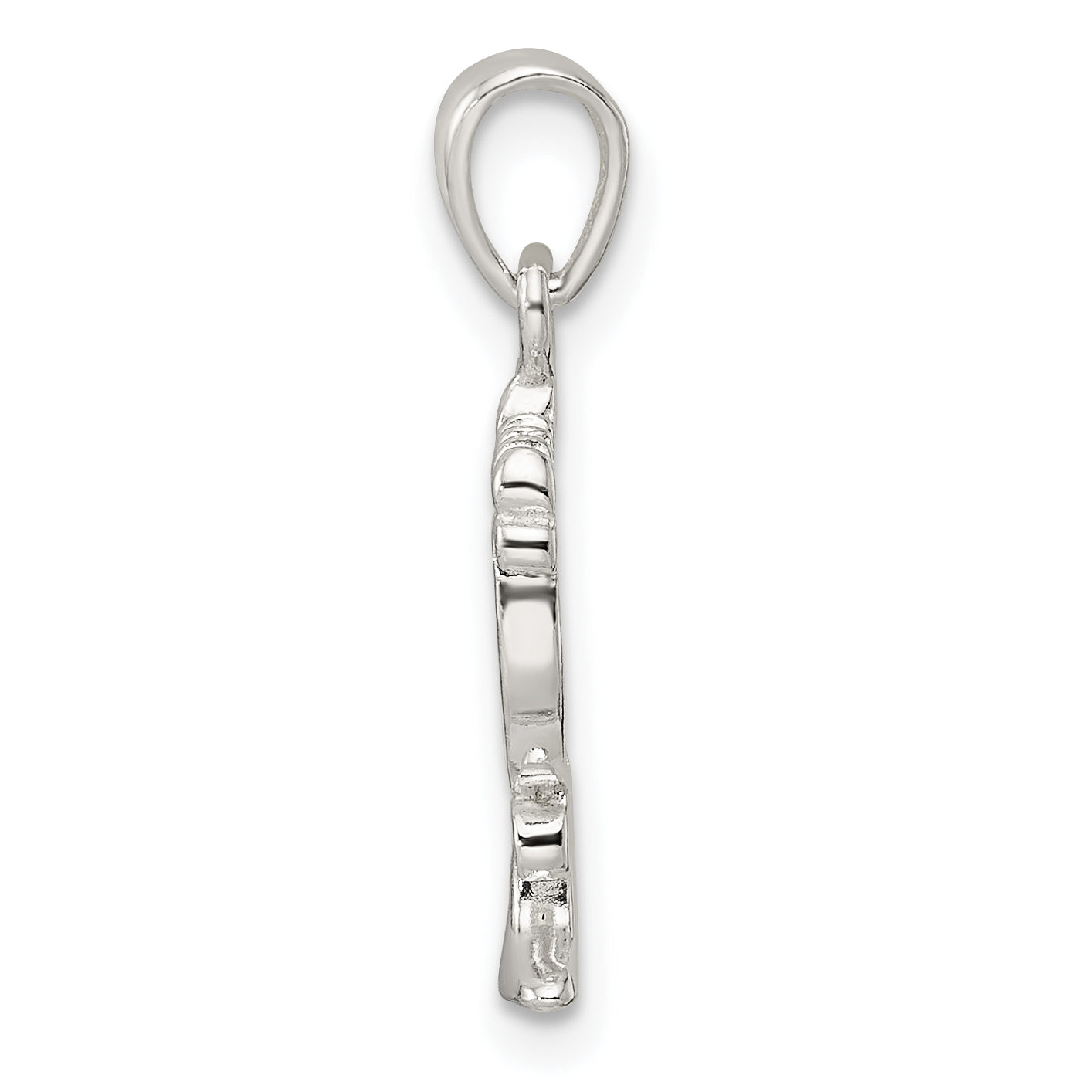 Sterling Silver Polished Menorah Pendant Secondary image