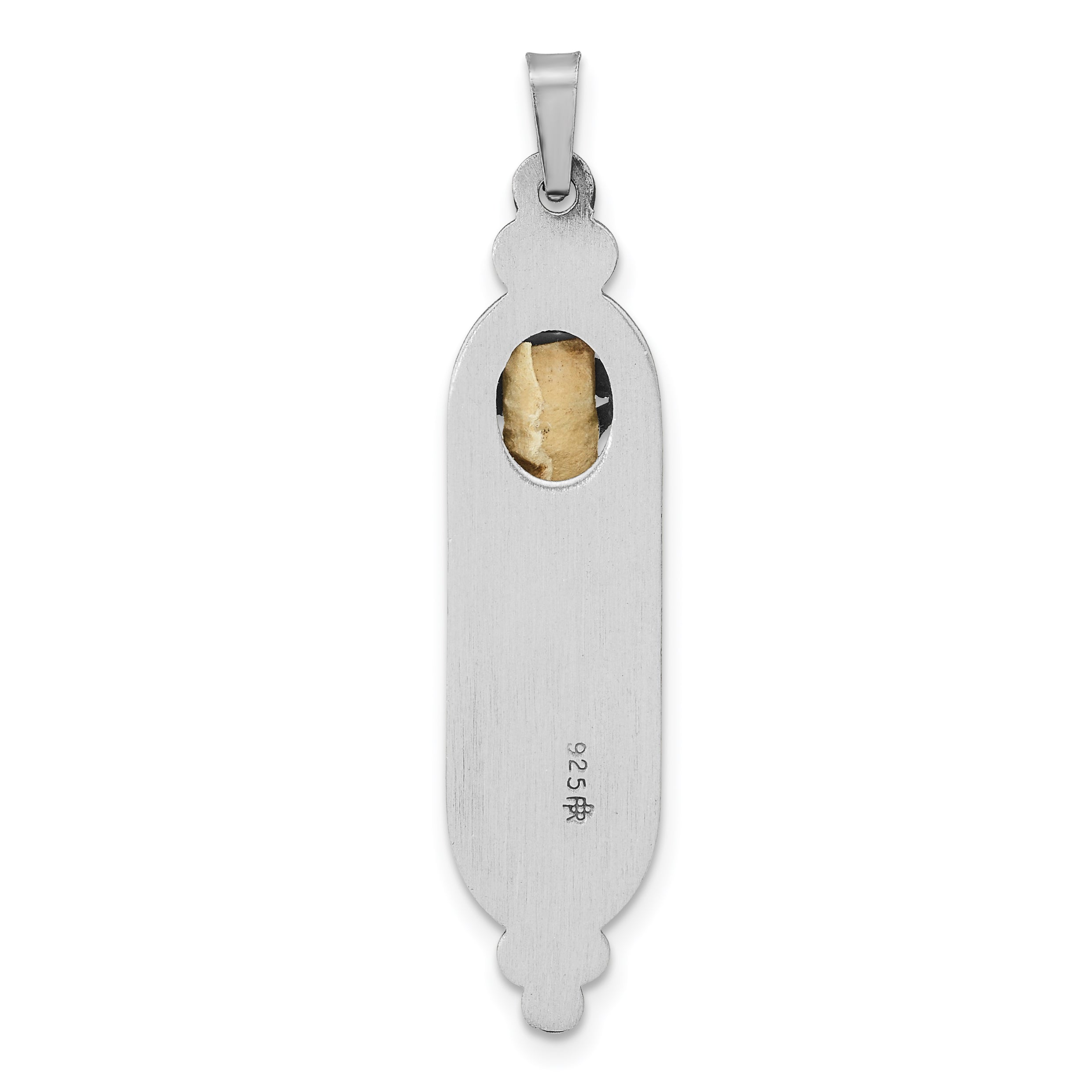 Sterling Silver Solid Antiqued Mezuzah Pendant