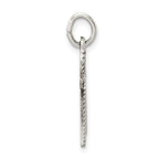 Sterling Silver Solid Antiqued and Textured Chai Symbol Pendant