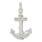 Sterling Silver Polished 3D Anchor Pendant