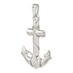Sterling Silver Polished 3D Anchor Pendant