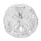De-Ani Sterling Silver Rhodium-Plated Polished and Textured Large Sand Dollar Slide