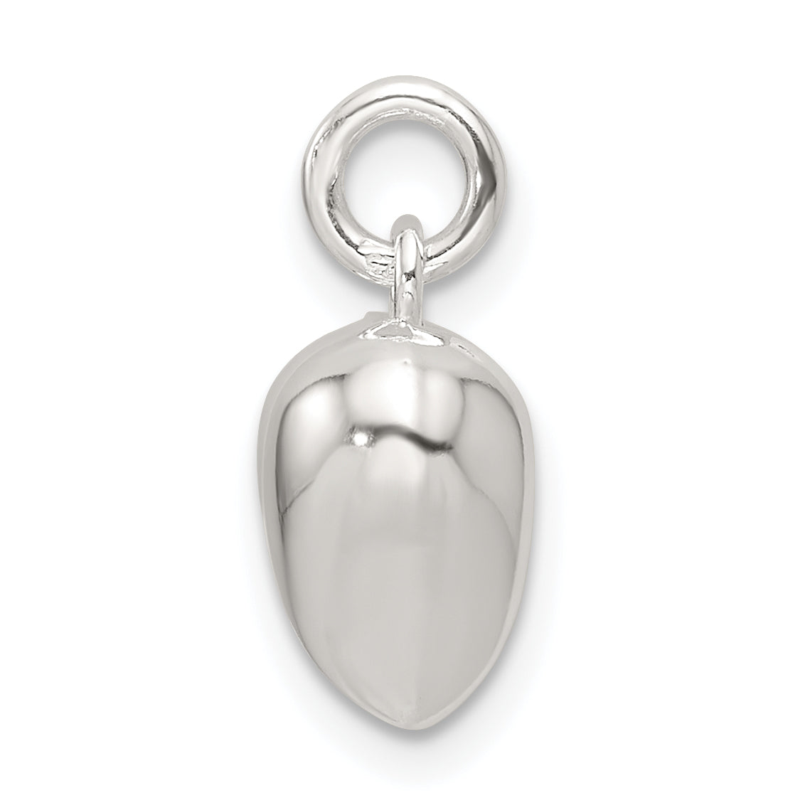 Sterling Silver Polished Puffed Heart Pendant