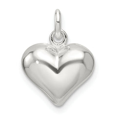 Sterling Silver Polished Puffed Heart Pendant