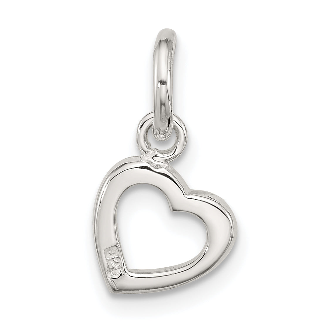 Sterling Silver Polished Open Heart Pendant