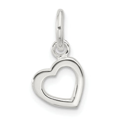 Sterling Silver Polished Open Heart Pendant