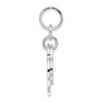 Sterling Silver Polished Two Piece Open Heart Pendant