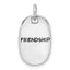 Sterling Silver RH-plated Antiqued FRIENDSHIP/EXPRESS KINDNESS Pendant