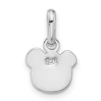 Sterling Silver Rhodium-plated Enameled Panda Charm Pendant