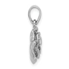 Sterling Silver Rhodium-plated CZ Flower Pendant