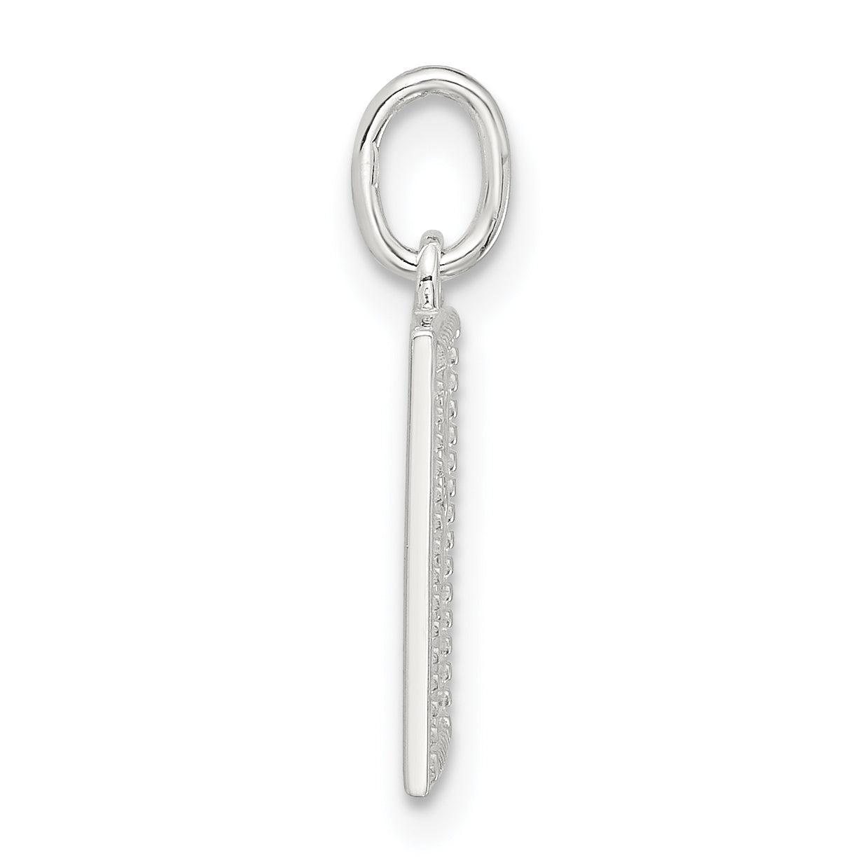 Sterling Silver E-coated Rose Charm