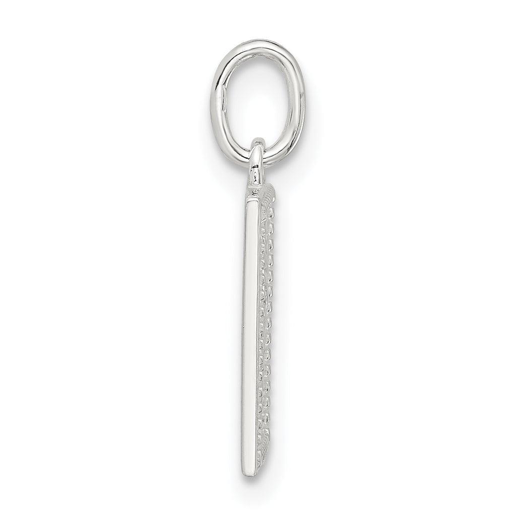 Sterling Silver E-coated Rose Charm