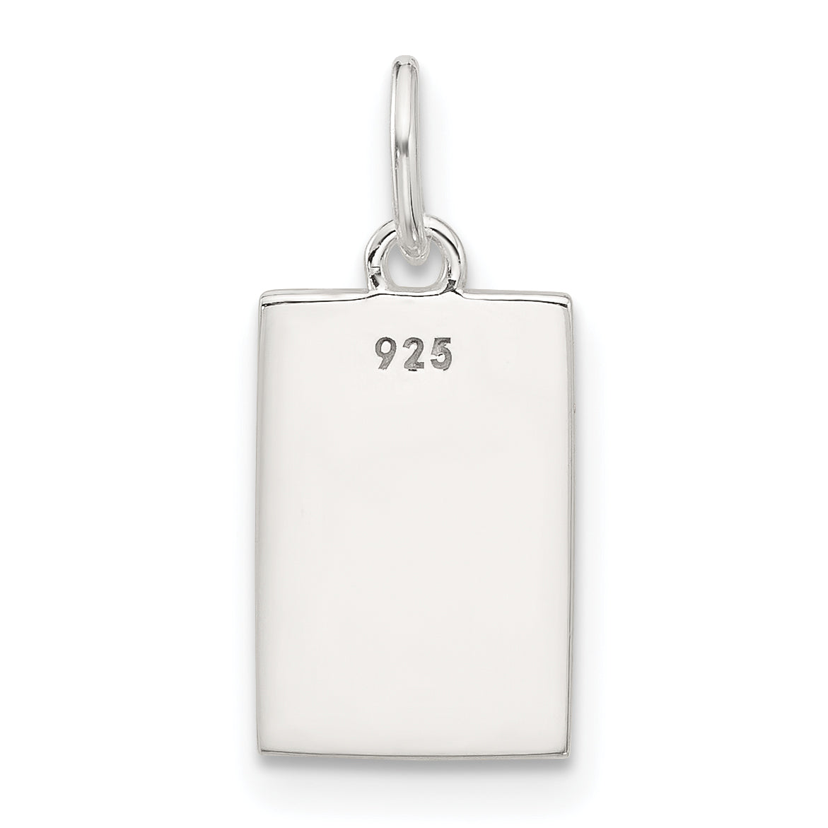 Sterling Silver E-coated Rose Charm