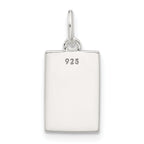 Sterling Silver E-coated Rose Charm
