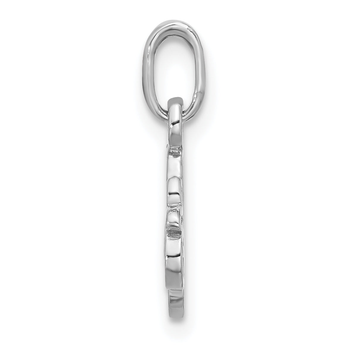 Sterling Silver Rhodium-plated Butterfly Pendant Secondary image