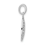 Sterling Silver Rhodium-plated Round Tree of Life Pendant