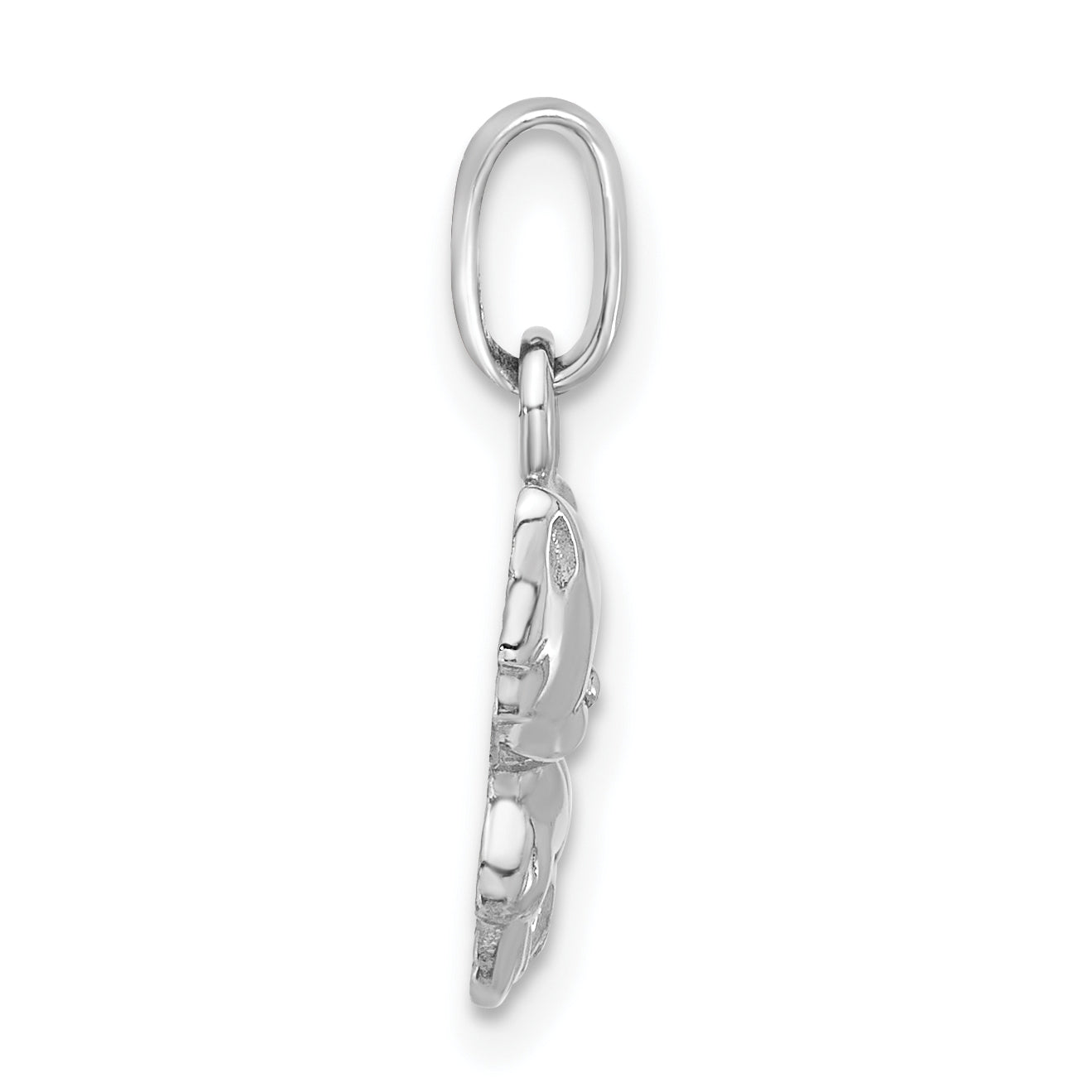 Sterling Silver Rhodium-plated Enameled Cat Charm Pendant Secondary image