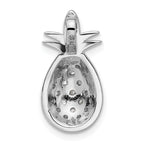 Pure Fire Sterling Silver Rhod-plated CZ Pineapple Pendant
