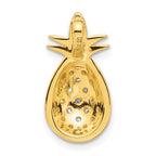 Pure Fire Sterling Silver Gold-tone CZ Pineapple Pendant