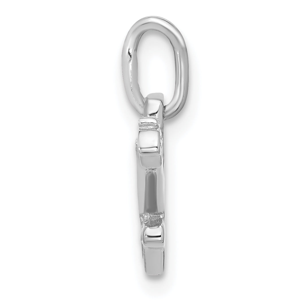 Sterling Silver Rhodium-plated Electric Guitar Charm Pendant Secondary image