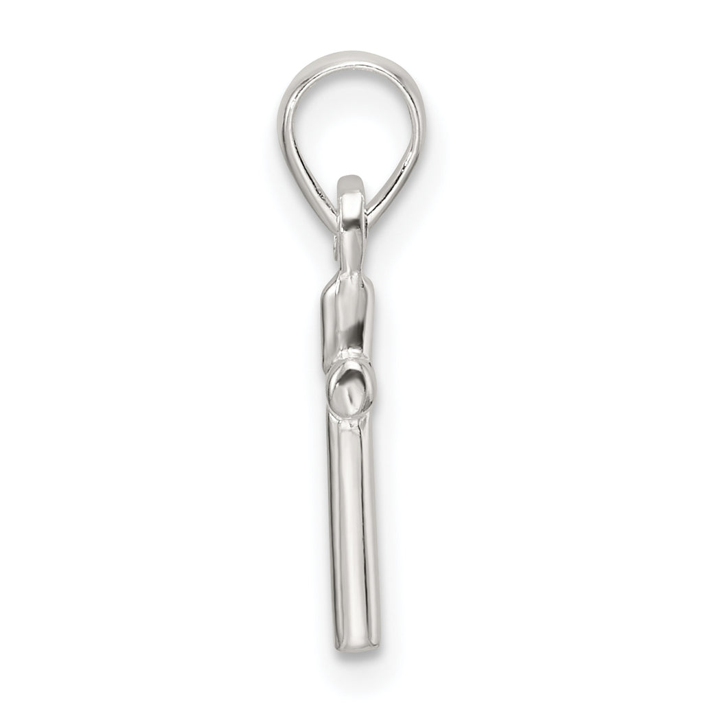 Sterling Silver Polished Cross Pendant
