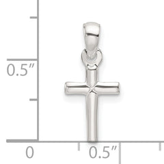 Sterling Silver Polished Cross Pendant