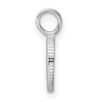 Sterling Silver E-Coating Small Oval Cut-out Cross Charm