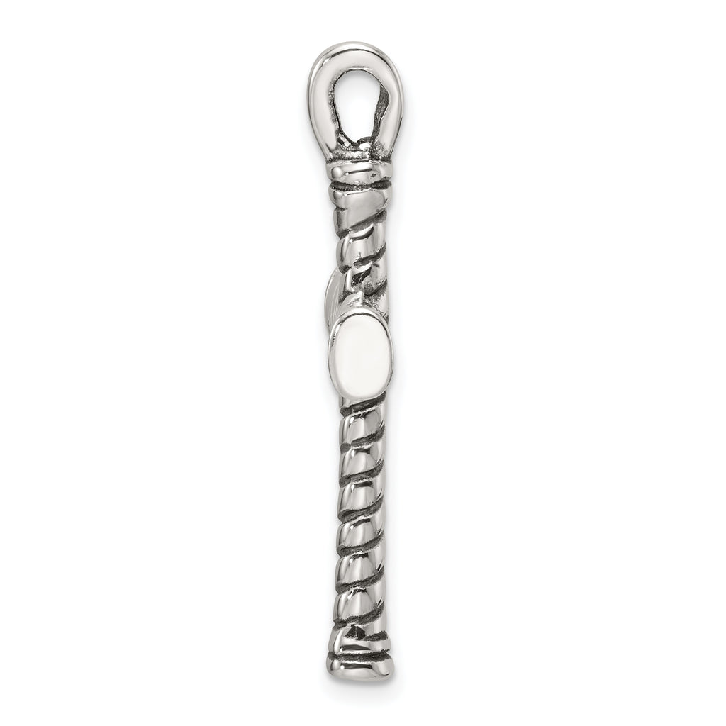 Sterling Silver Polished and Antiqued Cross Pendant