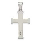 Sterling Silver Antiqued Solid Textured Cross Pendant