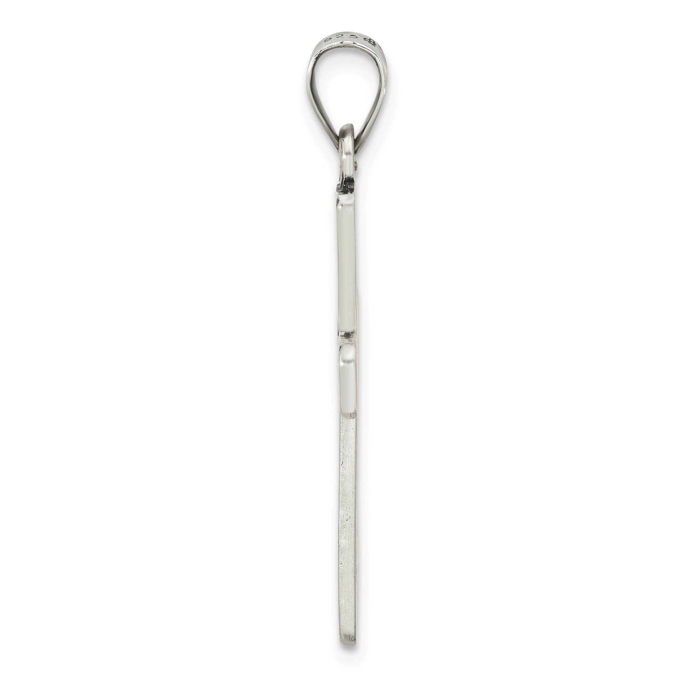 Sterling Silver Antiqued Solid Cross Pendant