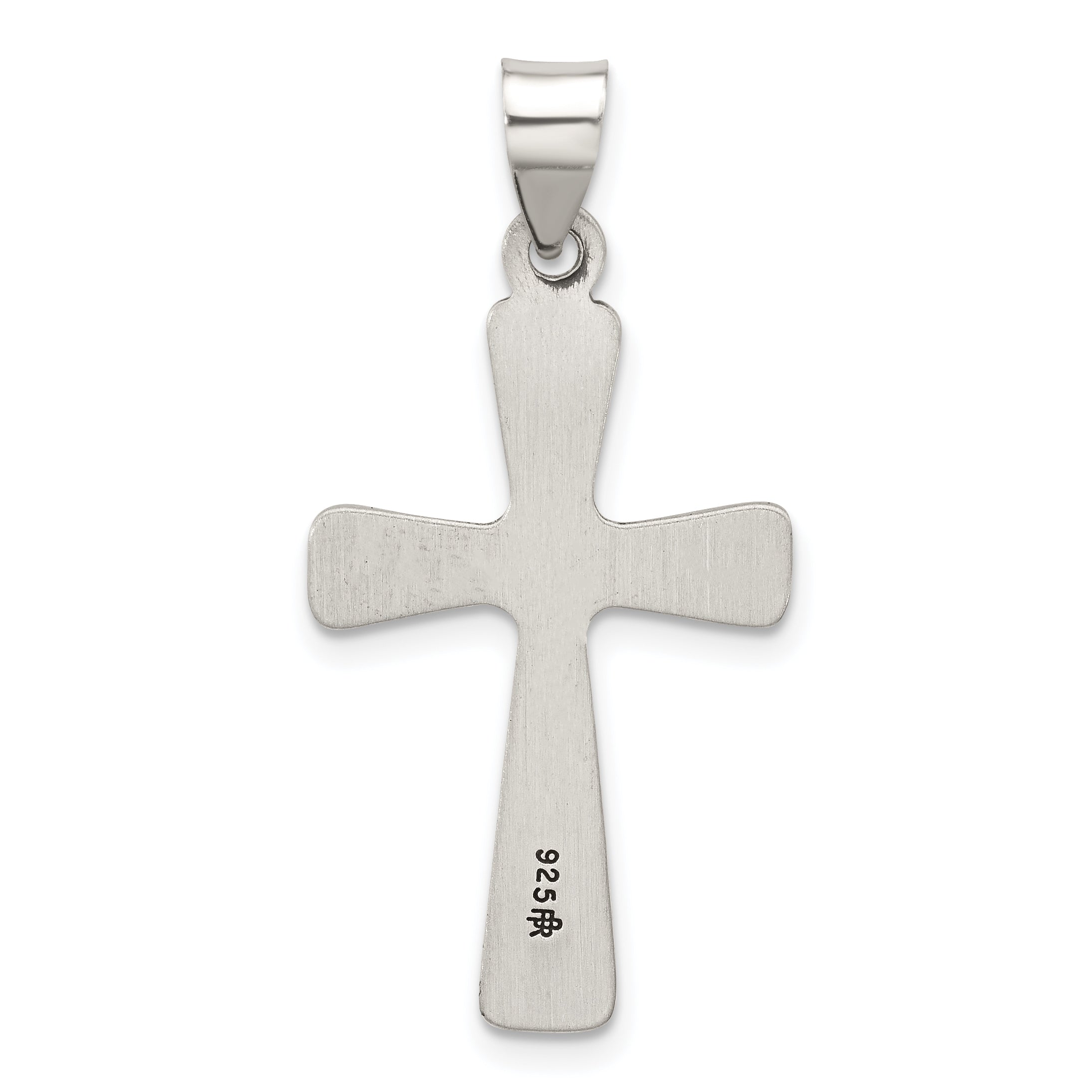 Sterling Silver Antiqued Solid Cross Pendant