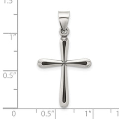 Sterling Silver Antiqued Solid Textured Cross Pendant