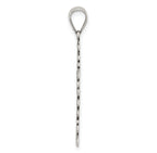 Sterling Silver Antiqued Solid Textured Cross Pendant
