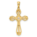 Sterling Silver Gold-plated CZ Cross Pendant